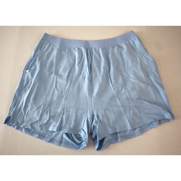 Jambys Unisex Sz 2XL Cerulean Blue Soft Breathable Boxer Shorts w/Pockets - Picture 1 of 10